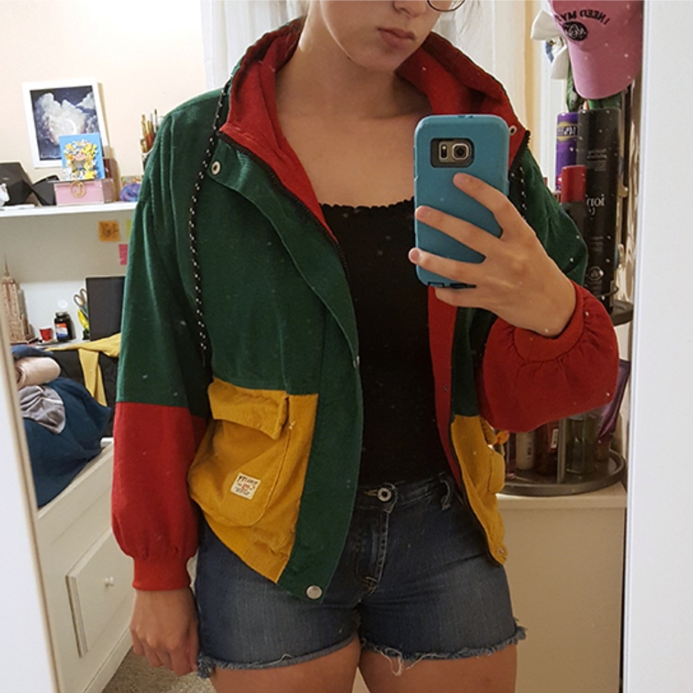 Hooded Color Block Jacket